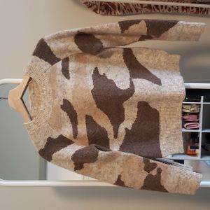 Anthropologie Moth Marjorie Camo Sweater